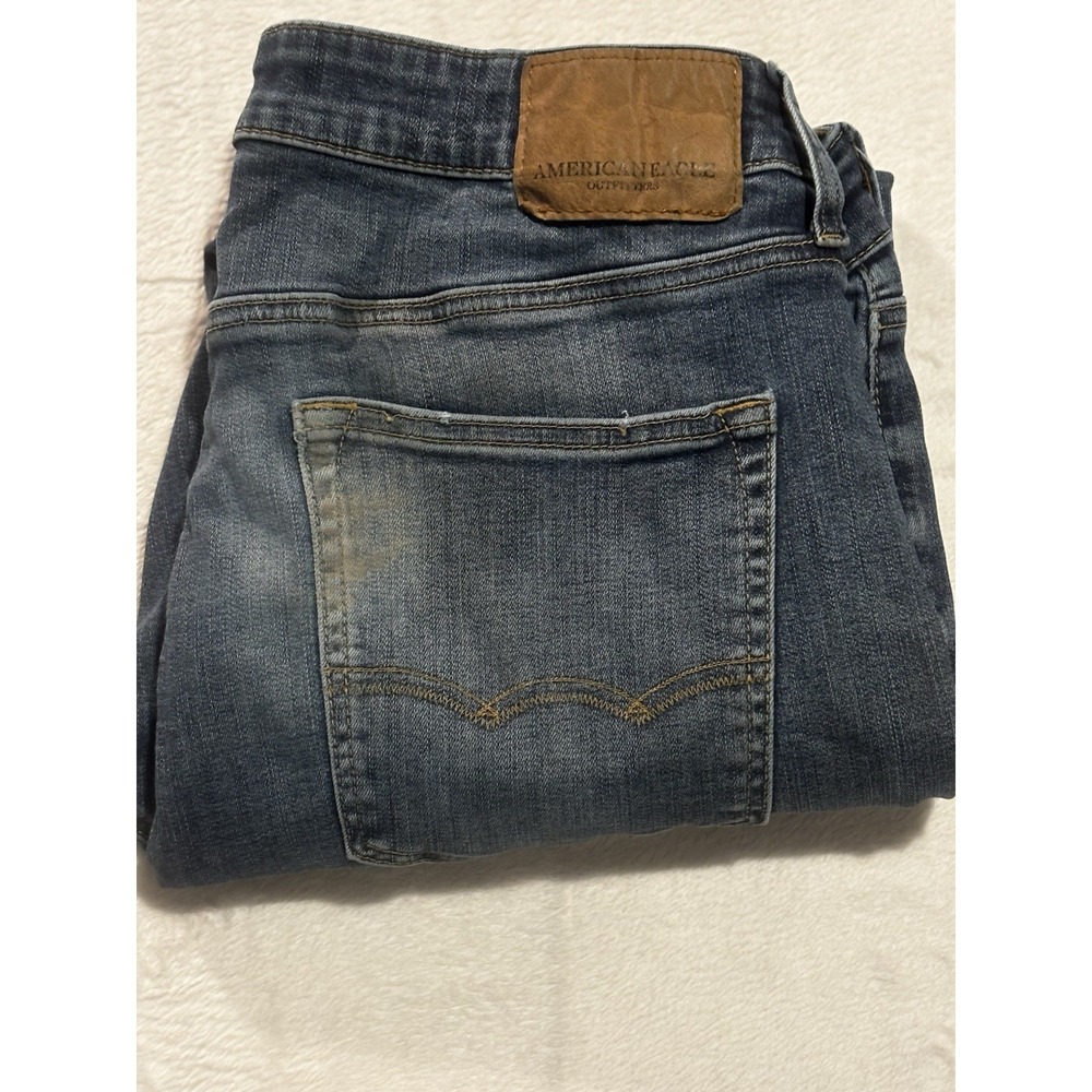 American Eagle Outfitters Mens Jeans Slim Extreme Flex 34x32 (actual 34x31) Blue